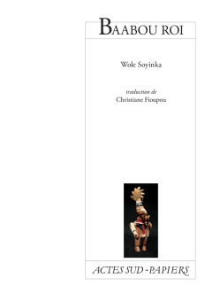 Soyinka — Actes Sud