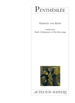 Kleist — Actes Sud